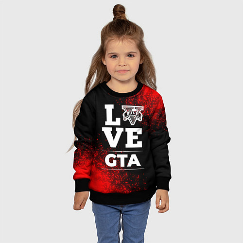 Детский свитшот GTA Love Классика / 3D-Черный – фото 4