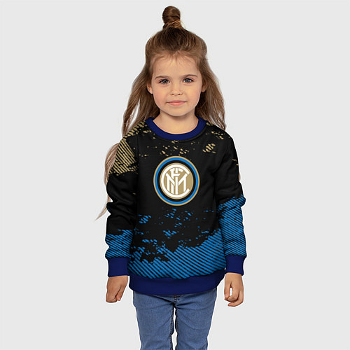 Детский свитшот Inter logo / 3D-Синий – фото 4