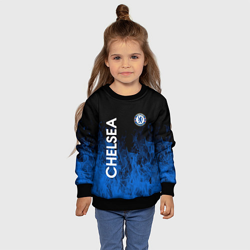 Детский свитшот Chelsea пламя / 3D-Черный – фото 4