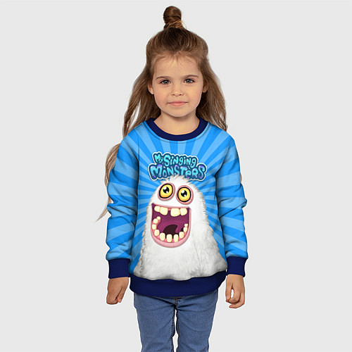 Детский свитшот My singing monsters Мамунт / 3D-Синий – фото 4