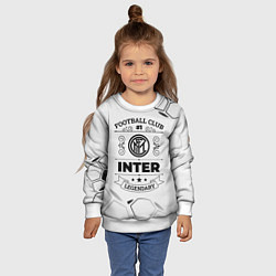 Свитшот детский Inter Football Club Number 1 Legendary, цвет: 3D-белый — фото 2