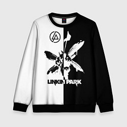 Детский свитшот Linkin Park логотип черно-белый