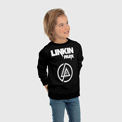 Свитшот детский Linkin Park логотип и надпись, цвет: 3D-черный — фото 2