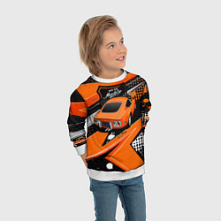 Свитшот детский Vintage Tron Ретро-автомобиль, цвет: 3D-белый — фото 2