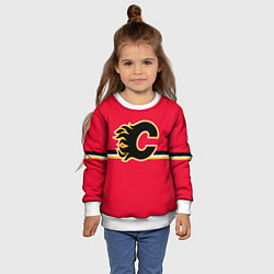 Свитшот детский Калгари Флэймз Форма, цвет: 3D-белый — фото 2