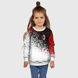 Свитшот детский Ac milan краска, цвет: 3D-белый — фото 2