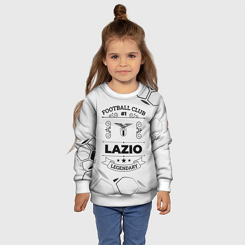 Детский свитшот Lazio Football Club Number 1 Legendary / 3D-Белый – фото 4