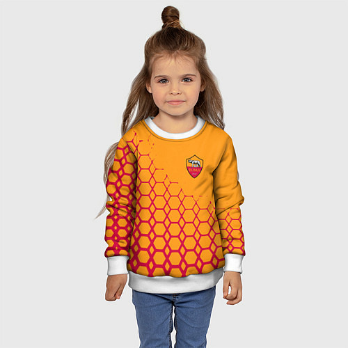 Детский свитшот Рома соты / 3D-Белый – фото 4