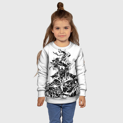 Детский свитшот Metal Gear Rising: Revengeance / 3D-Белый – фото 4