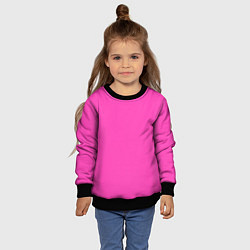 Свитшот детский Яркий розовый из фильма Барби, цвет: 3D-черный — фото 2