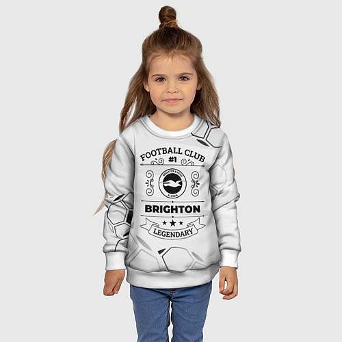 Детский свитшот Brighton Football Club Number 1 Legendary / 3D-Белый – фото 4