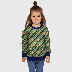Свитшот детский Абстрактный узор камуфляжной расцветки, цвет: 3D-синий — фото 2