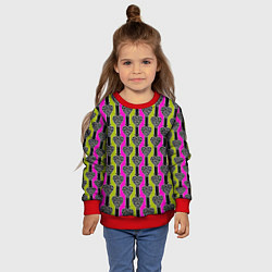 Свитшот детский Striped multicolored pattern Сердце, цвет: 3D-красный — фото 2