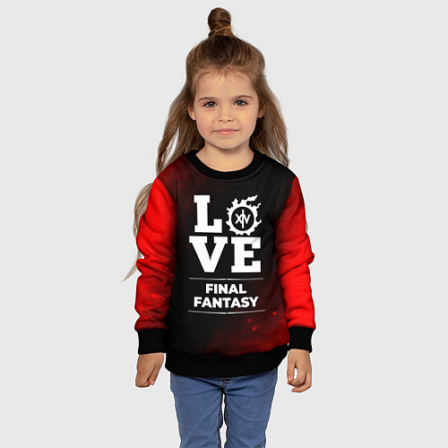 Детский свитшот Final Fantasy Love Классика / 3D-Черный – фото 4