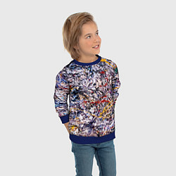 Свитшот детский Холст забрызганный краской Fashion trend, цвет: 3D-синий — фото 2