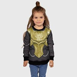 Свитшот детский Доспех рыцаря Золотого дракона, цвет: 3D-черный — фото 2