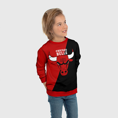 Детский свитшот Chicago Bulls NBA / 3D-Красный – фото 3