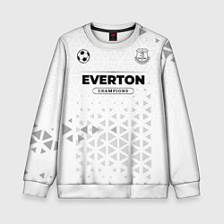 Свитшот детский Everton Champions Униформа, цвет: 3D-белый