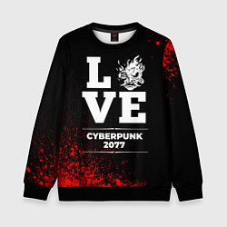 Детский свитшот Cyberpunk 2077 Love Классика