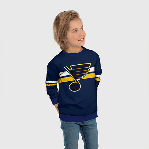 Детский свитшот Сент-Луис Блюз форма / 3D-Синий – фото 3