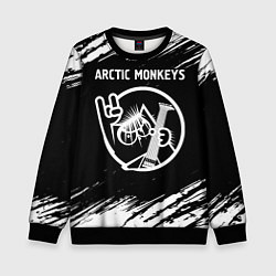 Свитшот детский Arctic Monkeys - КОТ - Краски, цвет: 3D-черный