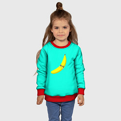 Свитшот детский Я - банан, цвет: 3D-красный — фото 2
