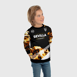 Свитшот детский Sevilla Legendary Sport Fire, цвет: 3D-черный — фото 2