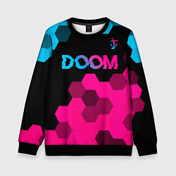 Свитшот детский Doom Neon Gradient, цвет: 3D-черный