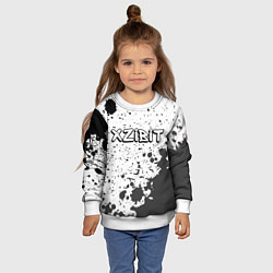 Свитшот детский Рэпер Xzibit в стиле граффити, цвет: 3D-белый — фото 2