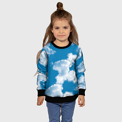 Свитшот детский Небо в облаках, цвет: 3D-черный — фото 2