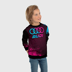 Свитшот детский Audi - neon gradient, цвет: 3D-черный — фото 2