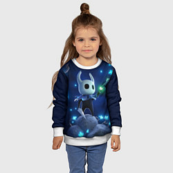 Свитшот детский Hollow Knight неоновые бабочки, цвет: 3D-белый — фото 2