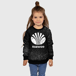 Свитшот детский Daewoo с потертостями на темном фоне, цвет: 3D-черный — фото 2