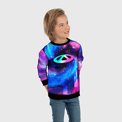 Свитшот детский Chery неоновый космос, цвет: 3D-черный — фото 2