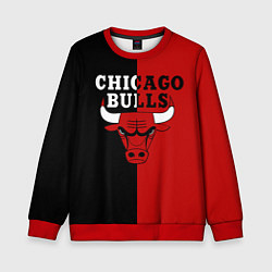 Свитшот детский Чикаго Буллз black & red, цвет: 3D-красный