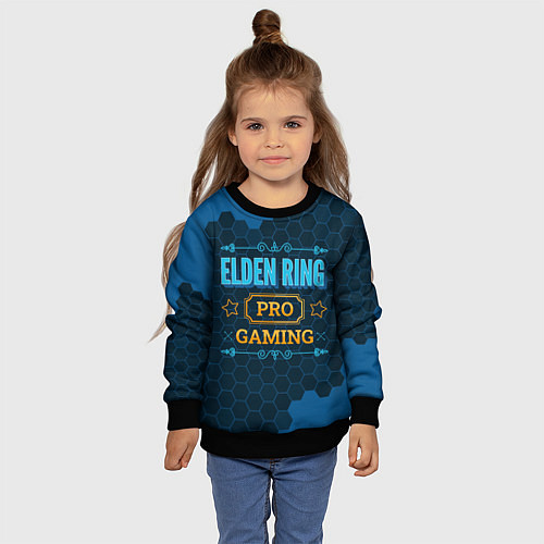 Детский свитшот Игра Elden Ring: pro gaming / 3D-Черный – фото 4
