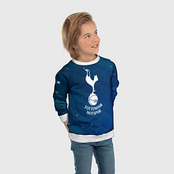 Свитшот детский Tottenham hotspur Соты абстракция, цвет: 3D-белый — фото 2