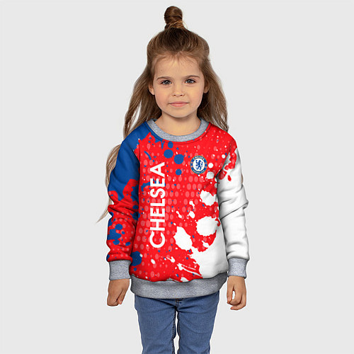 Детский свитшот Chelsea Краска / 3D-Меланж – фото 4