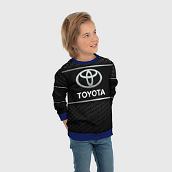 Свитшот детский Toyota Карбон, цвет: 3D-синий — фото 2