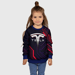 Свитшот детский Тесла электросхемы, цвет: 3D-синий — фото 2