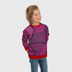 Свитшот детский Геометрические фигуры в движении, цвет: 3D-красный — фото 2