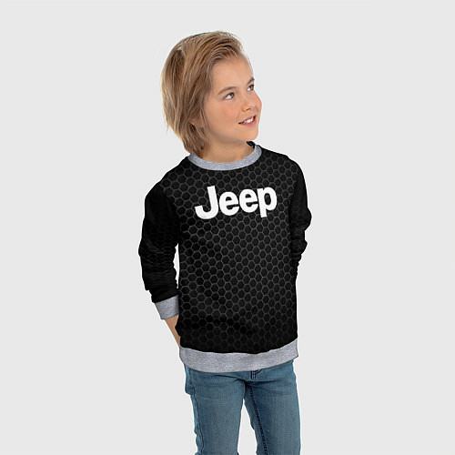 Детский свитшот Jeep Соты / 3D-Меланж – фото 3