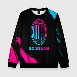 Свитшот детский AC Milan - neon gradient, цвет: 3D-черный
