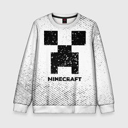 Детский свитшот Minecraft с потертостями на светлом фоне