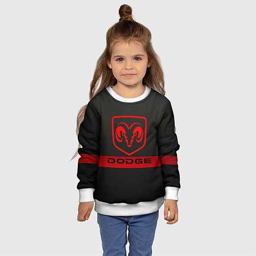 Детский свитшот Dodge - SPORT / 3D-Белый – фото 4