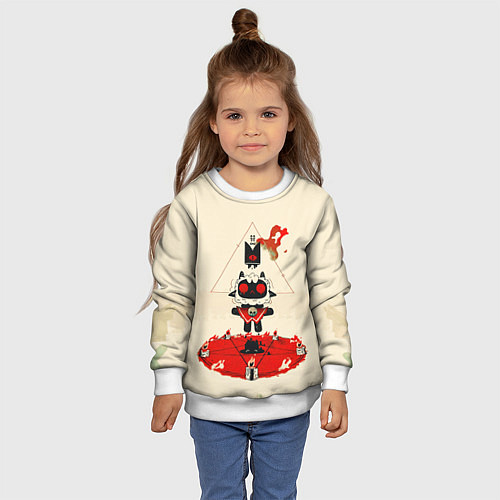 Детский свитшот Культ ягненка агнец / 3D-Белый – фото 4