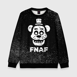 Детский свитшот FNAF с потертостями на темном фоне