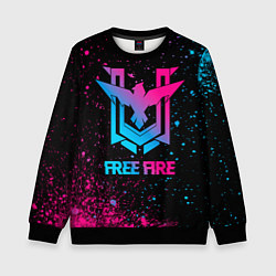 Детский свитшот Free Fire - neon gradient