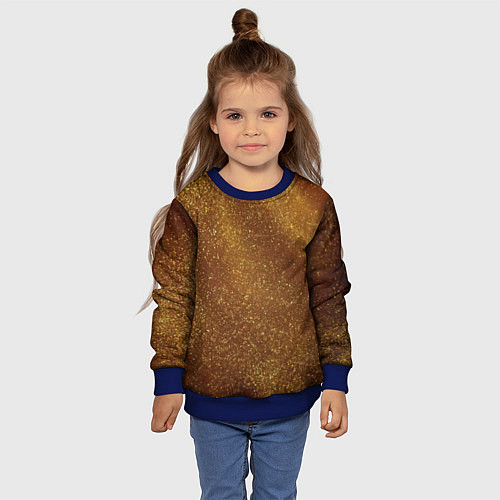 Детский свитшот Золотая пыль / 3D-Синий – фото 4