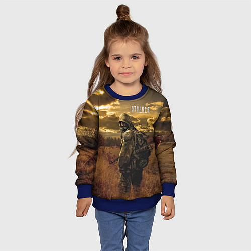 Детский свитшот STALKER В Поле / 3D-Синий – фото 4